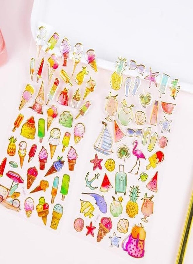 NVF Cute Food & Drink Sticker Set | Cartoon Fruit, Dessert & Beverage Stickers for Journaling, Scrapbooking & DIY Crafts - Image 2